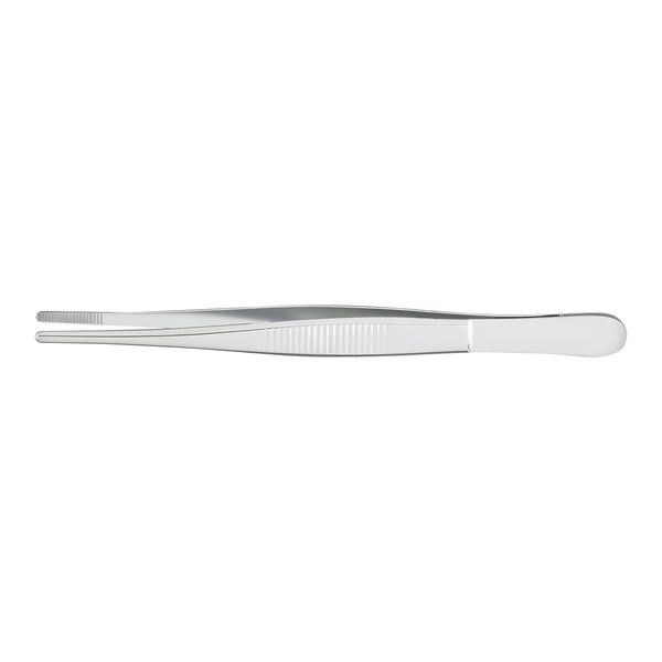 Dressing Forceps McKesson Argent™ Bonney 5 Inch Length OR / Surgical Grade German Stainless Steel NonSterile NonLocking Thumb Handle Straight Serrated Tips