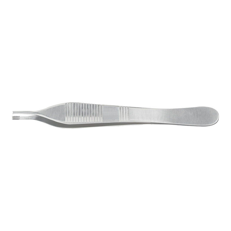 Tissue Forceps McKesson Argent™ Adson-Brown 4-3/4 Inch Length OR / Surgical Grade German Stainless Steel NonSterile NonLocking Thumb Handle Straight 7 X 7 Side Grasping Teeth