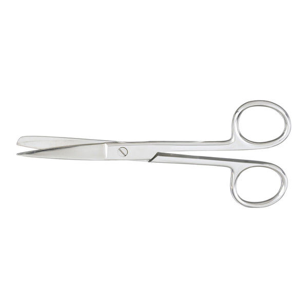 Operating Scissors McKesson 5-1/2 Inch Length Office Grade Stainless Steel Finger Ring Handle Straight Sharp Tip / Blunt Tip