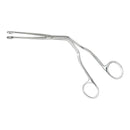 Catheter Forceps McKesson Magill 7 Inch Length Floor / Office Grade Pakistani Stainless Steel NonSterile NonLocking Finger Ring Handle Straight Fenestrated Serrated Oval Tips