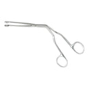 Catheter Forceps McKesson Magill 9 Inch Length Floor / Office Grade Pakistani Stainless Steel NonSterile NonLocking Finger Ring Handle Straight Fenestrated Serrated Oval Tips