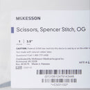 Stitch Scissors McKesson Spencer 3-1/2 Inch Length Office Grade Stainless Steel NonSterile Finger Ring Handle Straight Blunt Tip / Blunt Tip