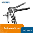 Vaginal Speculum McKesson Pederson NonSterile Office Grade Stainless Steel Small Double Blade Duckbill Reusable Without Light Source Capability