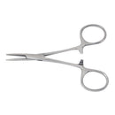 Mosquito Forceps McKesson Hartmann 3-1/2 Inch Length Floor / Office Grade Pakistani Stainless Steel NonSterile Locking Finger Ring Handle Straight Serrated Tips