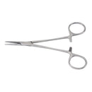 Mosquito Forceps McKesson Halsted 5 Inch Length Floor / Office Grade Pakistani Stainless Steel NonSterile Locking Finger Ring Handle Straight Serrated Tips