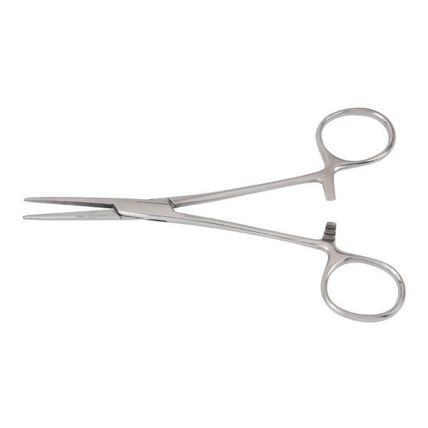 Hemostatic Forceps McKesson Crile 5-1/2 Inch Length Floor / Office Grade Pakistani Stainless Steel NonSterile Locking Finger Ring Handle Straight Serrated Tips