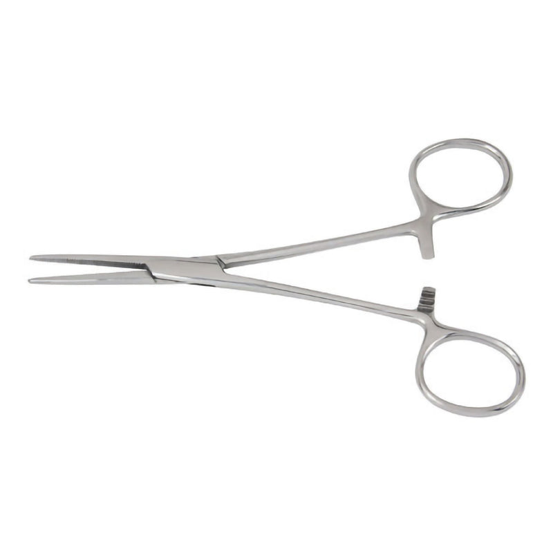 Hemostatic Forceps McKesson Crile 6-1/4 Inch Length Floor / Office Grade Pakistani Stainless Steel NonSterile Locking Finger Ring Handle Straight Serrated Tips