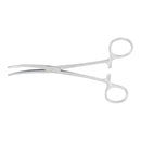 Hemostatic Forceps McKesson Rochester-Pean 6-1/4 Inch Length Floor / Office Grade Pakistani Stainless Steel NonSterile Locking Finger Ring Handle Curved Serrated Tips