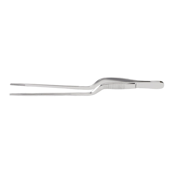 Dressing Forceps McKesson Gruenwald-Jansen 6-1/2 Inch Length Floor / Office Grade Pakistani Stainless Steel NonSterile NonLocking Thumb Handle Straight Serrated Tips