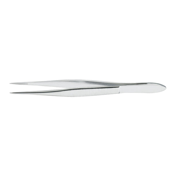 Splinter Forceps McKesson 4-1/2 Inch Length Floor / Office Grade Pakistani Stainless Steel NonSterile NonLocking Thumb Handle Straight Pointed Tips