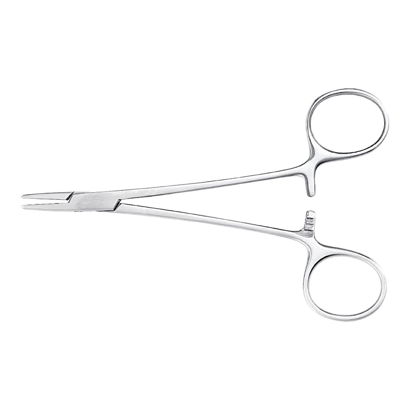 Needle Holder McKesson Webster 5 Inch Length Smooth Jaws Finger Ring Handle