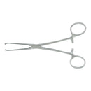 Tissue Forceps McKesson Allis 6 Inch Length Floor / Office Grade Pakistani Stainless Steel NonSterile NonLocking Finger Ring Handle Straight 4 X 5 Teeth