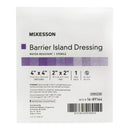 Barrier Island Composite Dressing McKesson 4 X 4 Inch Square Sterile Water Resistant Film Backing