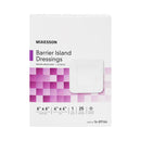 Barrier Island Composite Dressing McKesson 6 X 6 Inch Square Sterile Water Resistant Film Backing