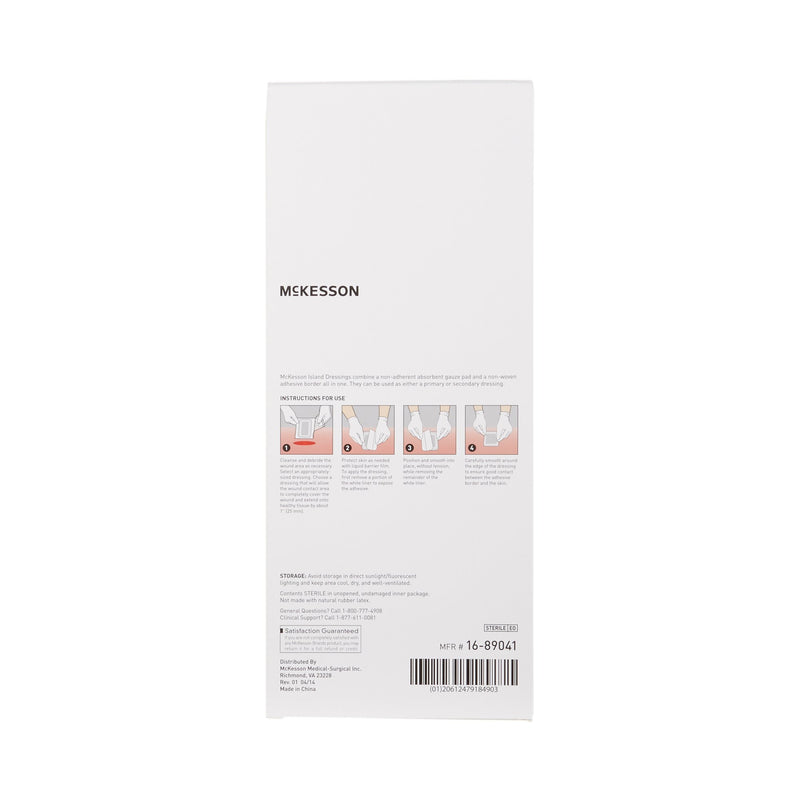 Island Dressing McKesson 4 X 10 Inch Rectangle Sterile