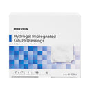 Hydrogel Wound Dressing McKesson Impregnated 4 X 4 Inch Sterile