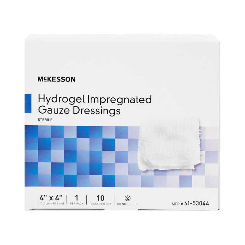 Hydrogel Wound Dressing McKesson Impregnated 4 X 4 Inch Sterile