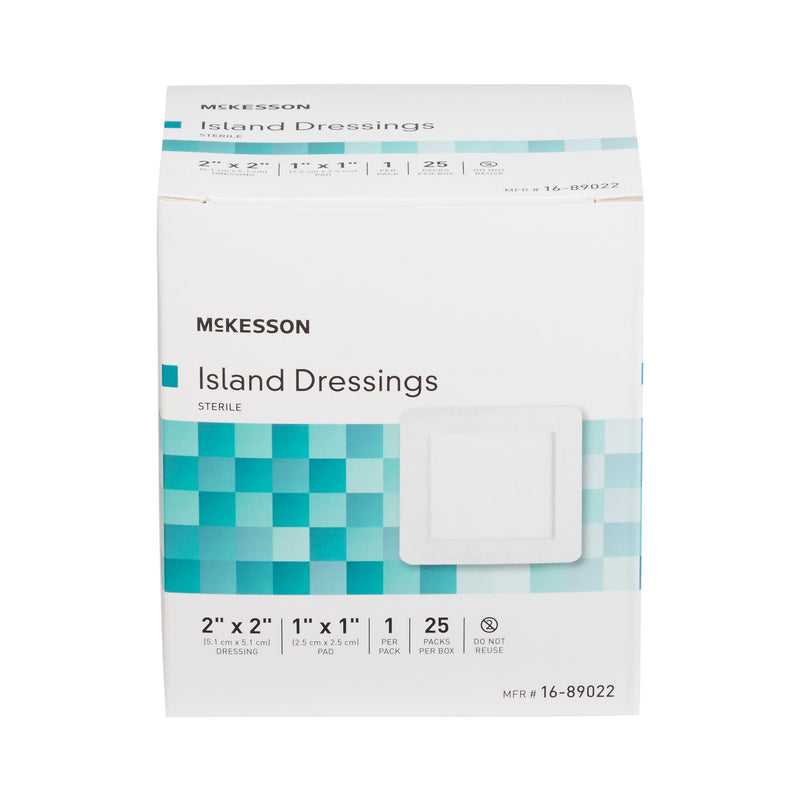 Island Dressing McKesson 2 X 2 Inch Square Sterile