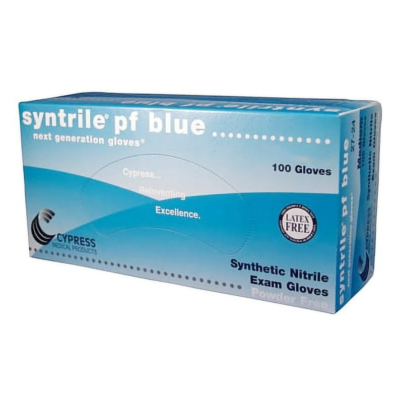 Exam Glove Syntrile® pf X-Large NonSterile Nitrile Standard Cuff Length Fully Textured Blue Not Rated