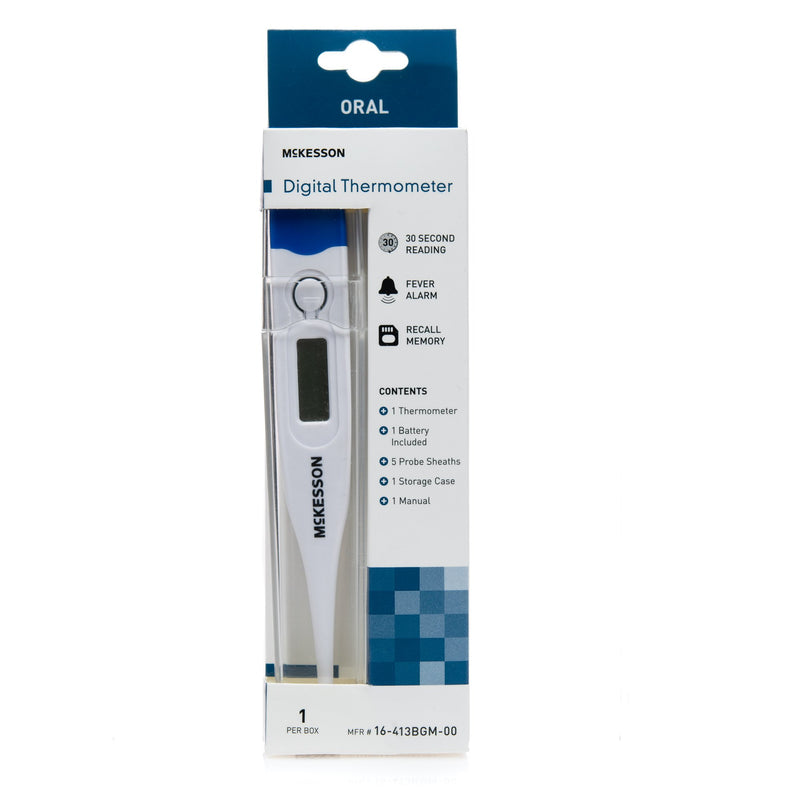 Digital Stick Thermometer McKesson Oral Probe Handheld