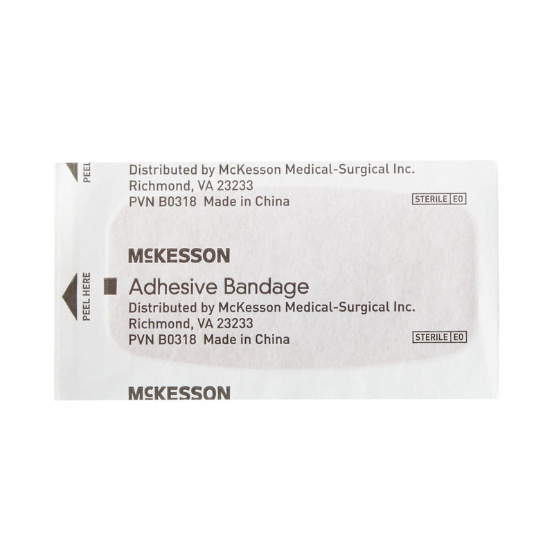 Adhesive Strip McKesson 2 X 4 Inch Fabric Rectangle Tan Sterile