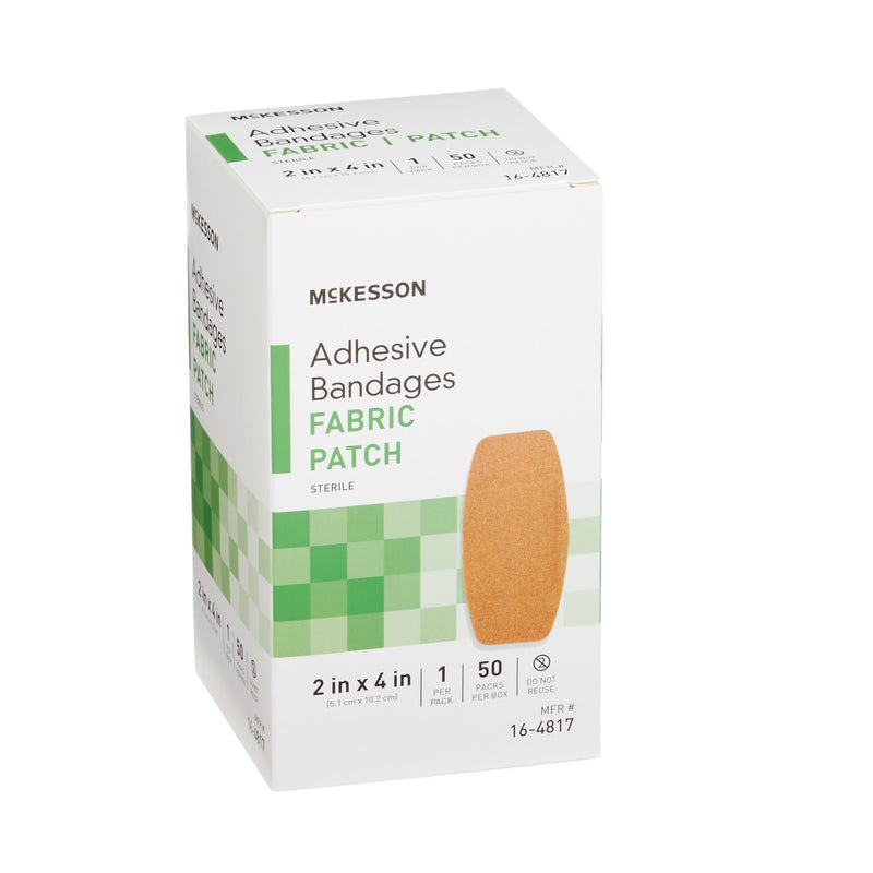 Adhesive Strip McKesson 2 X 4 Inch Fabric Rectangle Tan Sterile