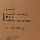 Glove Box Holder McKesson Horizontal or Vertical Mounted 3-Box Capacity Clear 3-1/8 X 10-1/4 X 15-1/4 Inch Plastic