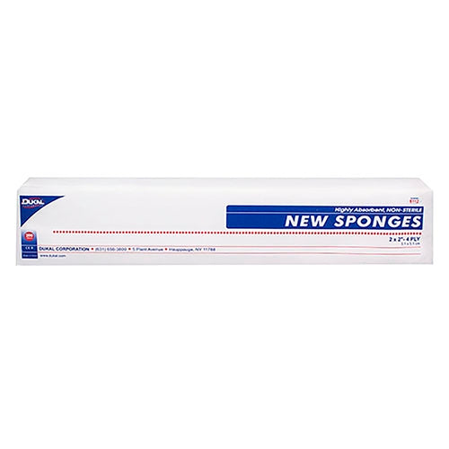 Dukal NonWoven Sponge Polyester / Rayon 4-Ply 2 x 2" Square NonSterile, 8000/CS