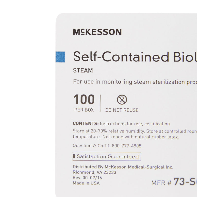 McKesson Sterilization Biological Indicator Vial Steam