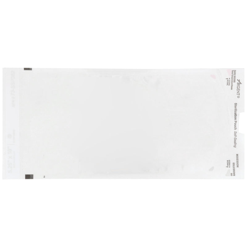 Sterilization Pouch McKesson Argent™ Sure-Check® Ethylene Oxide (EO) Gas / Steam 5-1/4 X 10 Inch Transparent / Blue Self Seal Paper / Film