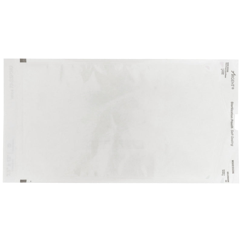 Sterilization Pouch McKesson Argent™ Sure-Check® Ethylene Oxide (EO) Gas / Steam 7-1/2 X 13 Inch Transparent / Blue Self Seal Paper / Film