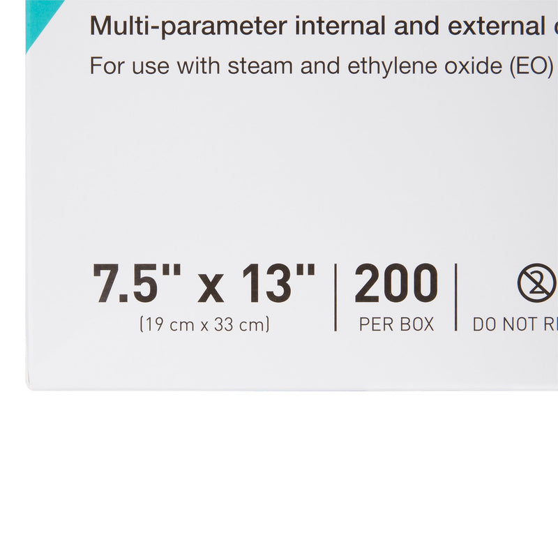 Sterilization Pouch McKesson Argent™ Sure-Check® Ethylene Oxide (EO) Gas / Steam 7-1/2 X 13 Inch Transparent / Blue Self Seal Paper / Film