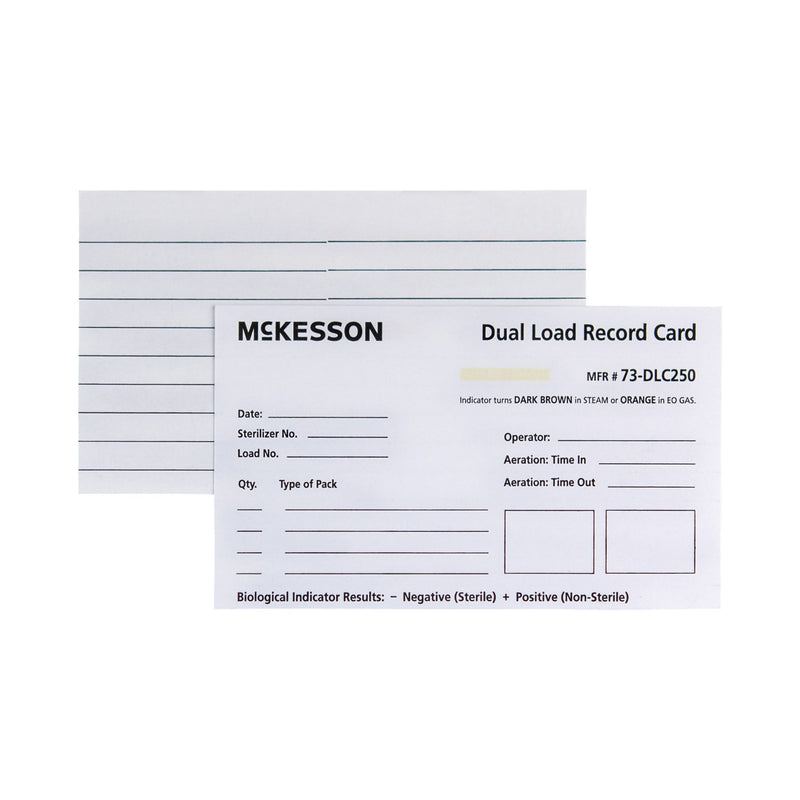 Sterilization Record Card McKesson Steam / EO Gas