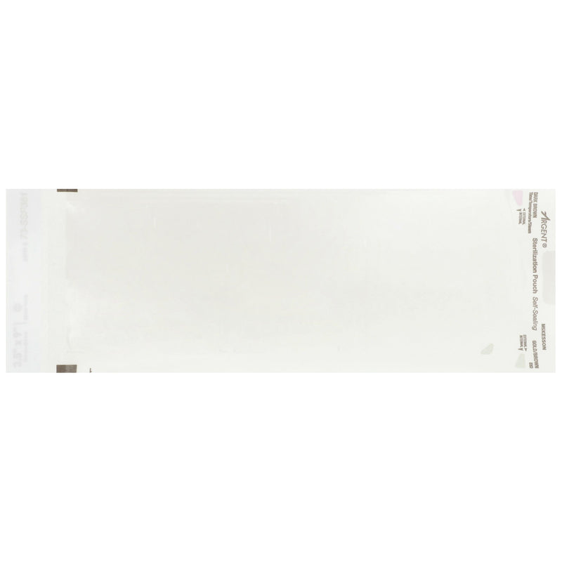 Sterilization Pouch McKesson Argent™ Sure-Check® Ethylene Oxide (EO) Gas / Steam 3-1/2 X 9 Inch Transparent / Blue Self Seal Paper / Film