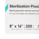 Sterilization Pouch McKesson Argent™ Sure-Check® Ethylene Oxide (EO) Gas / Steam 8 X 16 Inch Transparent / Blue Self Seal Paper / Film
