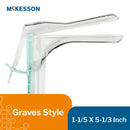 Vaginal Speculum McKesson Graves NonSterile Office Grade Acrylic Medium Double Blade Duckbill Disposable Corded Light Source Compatible