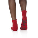 Slipper Socks McKesson Terries™ Unisex Adult X-Large Single Tread Single Patient Use Red