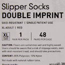 Slipper Socks McKesson Terries™ Unisex Adult X-Large Double Tread Single Patient Use Red