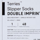 Slipper Socks McKesson Terries™ Unisex Adult 2X-Large Double Tread Single Patient Use Gray