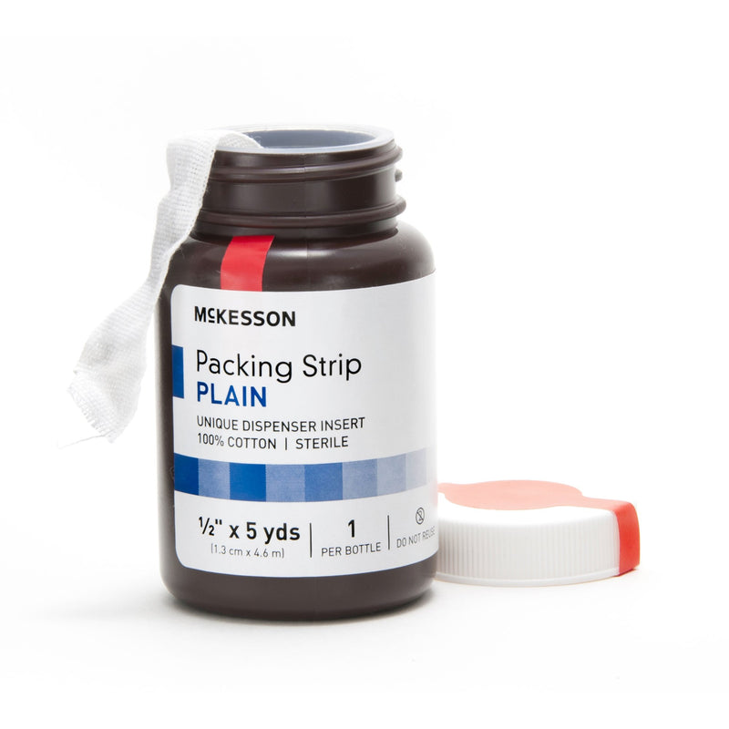 Wound Packing Strip McKesson Non-Impregnated 1/2 Inch X 5 Yard Sterile Plain