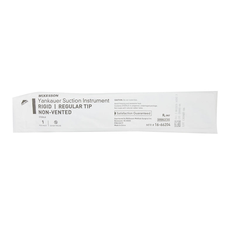 Suction Tube Handle McKesson Rigid Type Open Tip Yankauer Style Non-Vented Sterile