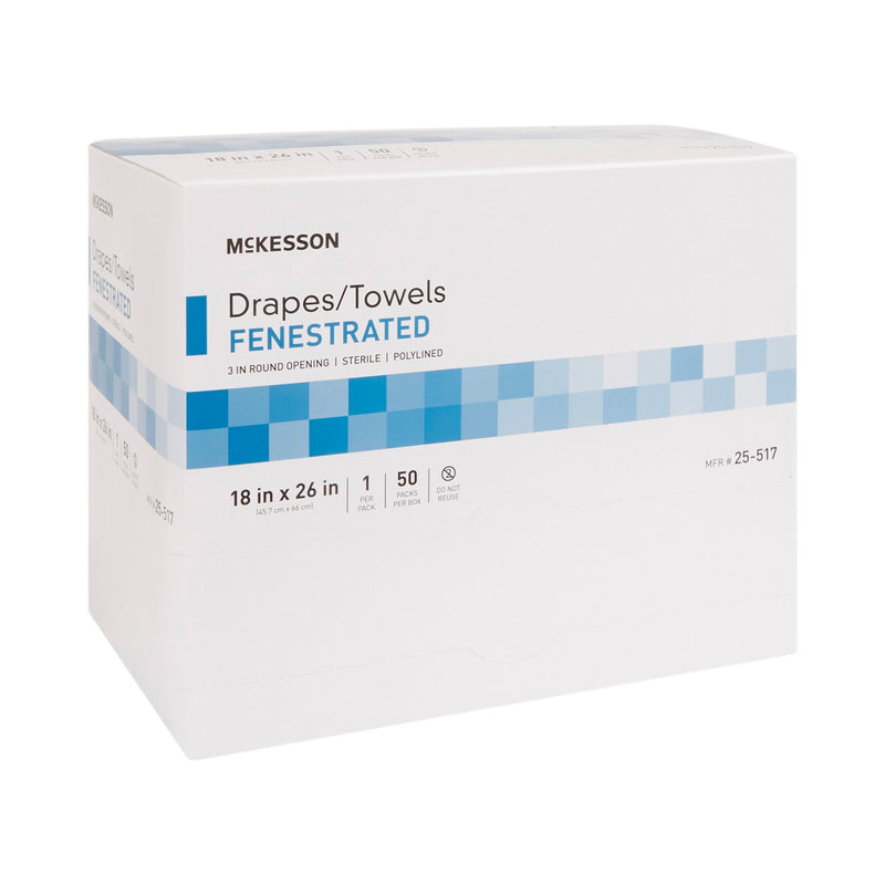 General Purpose Drape McKesson Poly Lined Towel Drape 18 W X 26 L Inch Sterile