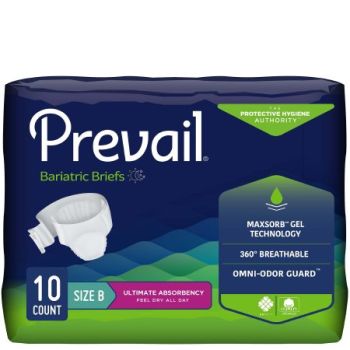 Prevail Bariatric Brief Size B Up to 100", Pkg