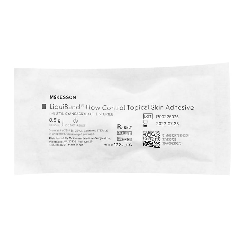 Skin Adhesive McKesson LiquiBand® Flow Control 0.5 mL Liquid Precision Applicator Tip n-Butyl Cyanoacrylate
