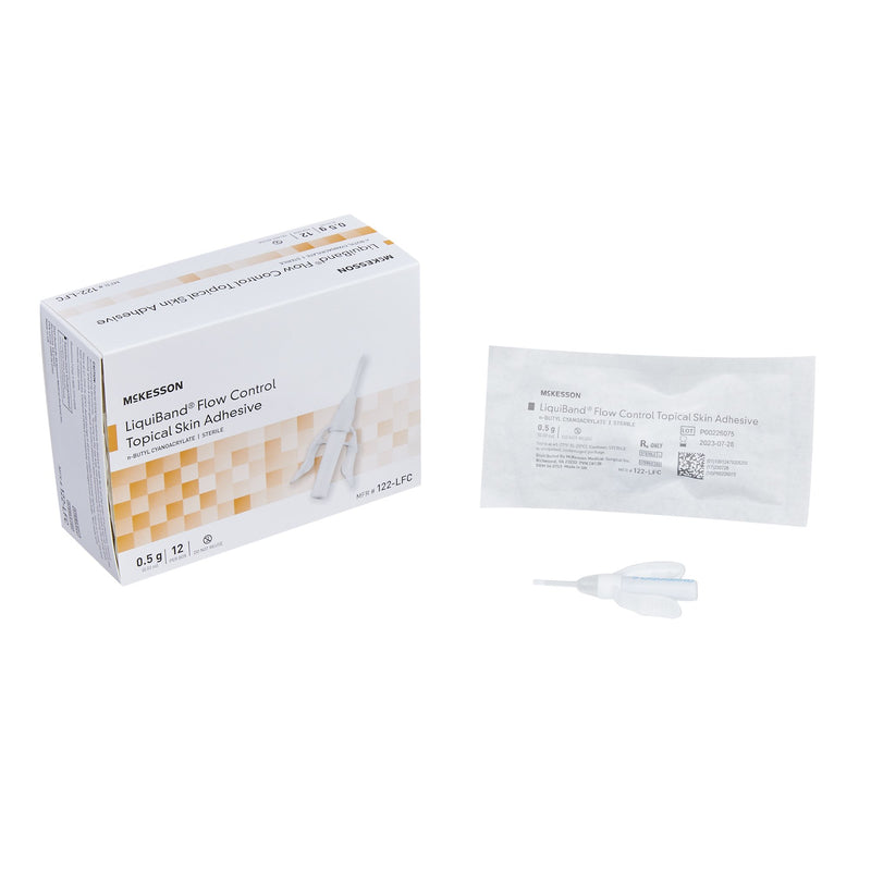 Skin Adhesive McKesson LiquiBand® Flow Control 0.5 mL Liquid Precision Applicator Tip n-Butyl Cyanoacrylate