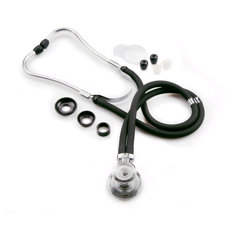 Sprague Stethoscope McKesson Black 2-Tube 16 Inch Tube Double Sided Chestpiece