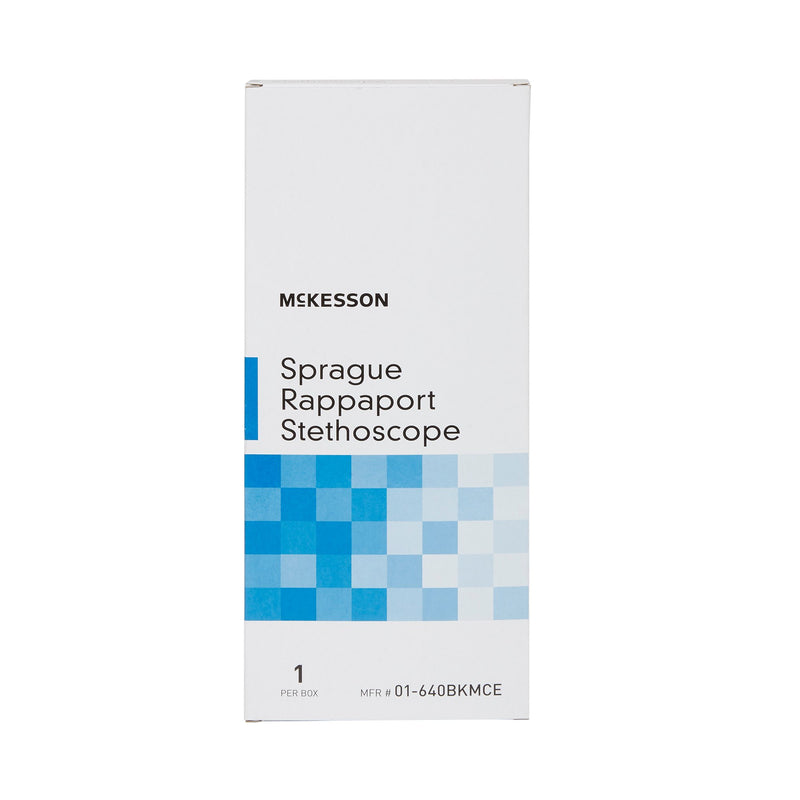 Sprague Stethoscope McKesson Black 2-Tube 16 Inch Tube Double Sided Chestpiece
