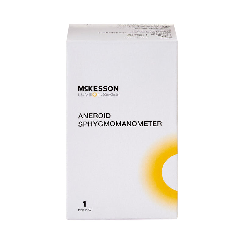 Aneroid Sphygmomanometer Unit McKesson LUMEON™ Small Adult Cuff Nylon Cuff 19 - 27 cm Pocket Aneroid
