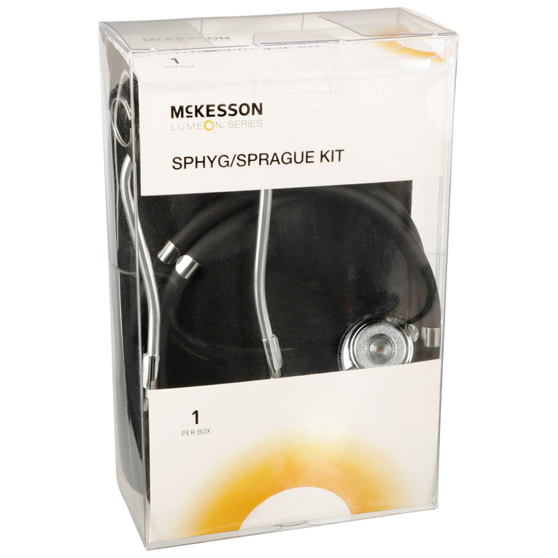 Reusable Aneroid / Stethoscope Set McKesson Brand 23 to 33 cm Adult Cuff Dual Head Sprague Stethoscope Pocket Aneroid