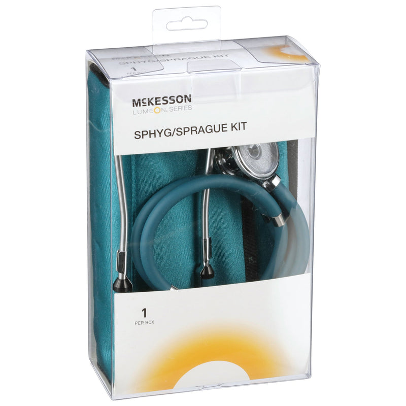 Reusable Aneroid / Stethoscope Set McKesson Brand 23 to 33 cm Adult Cuff Dual Head Sprague Stethoscope Pocket Aneroid